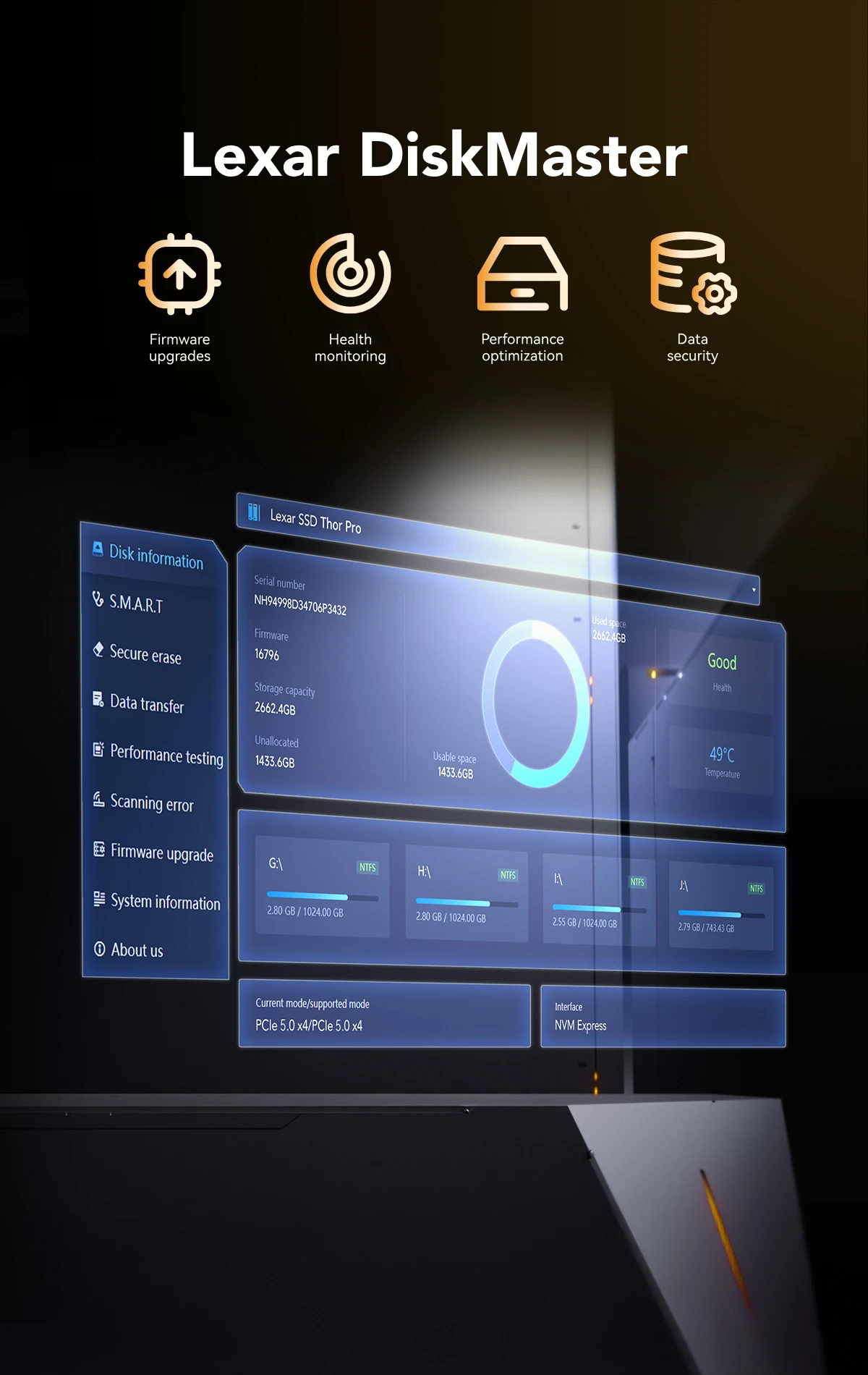 Lexar THOR PRO PCIe Gen4X4 NVMe SSD | Lexar Global